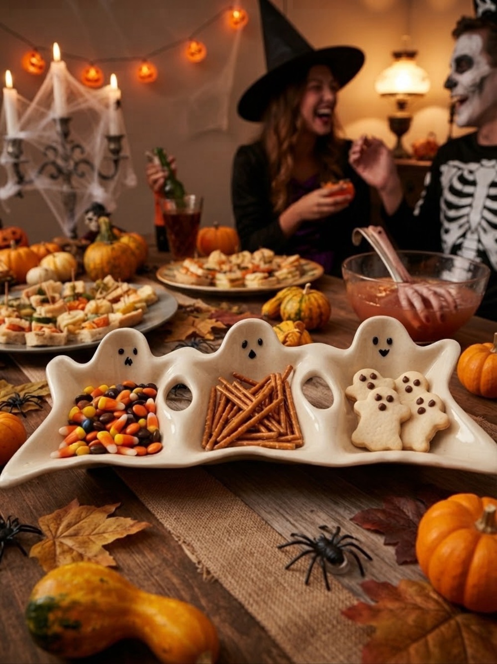 Gus the Ghost Stoneware Multi-Condiment Server - Pottery Barn